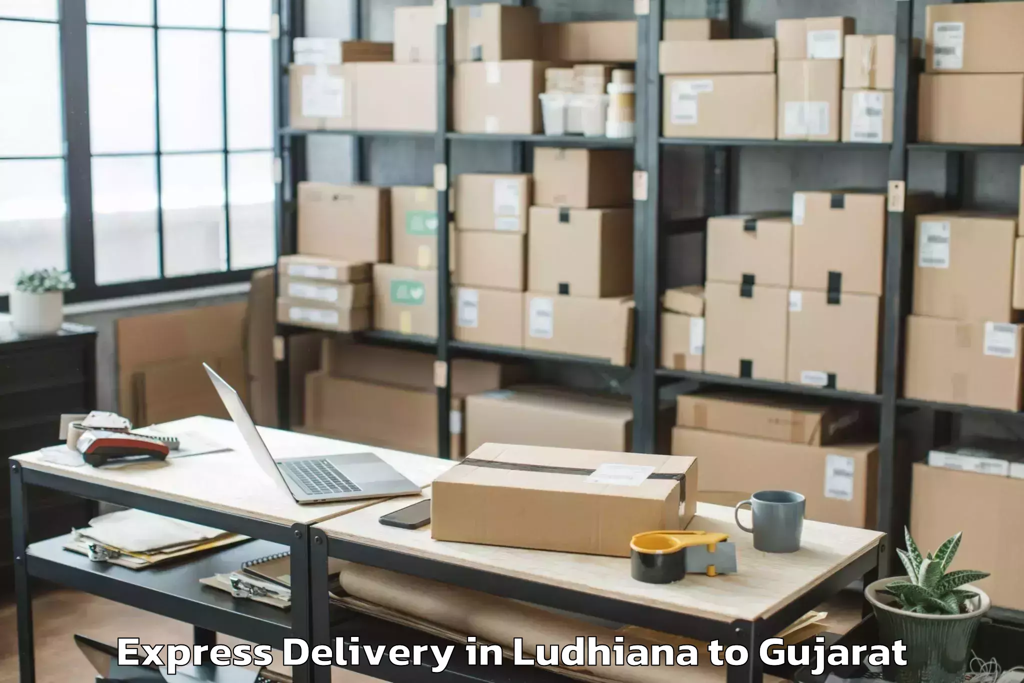 Leading Ludhiana to Dhuvaran Express Delivery Provider